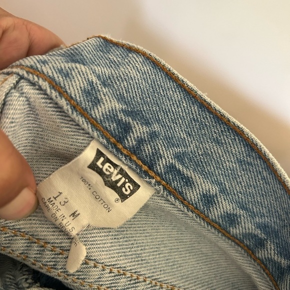 LEVI’S Vtg 80s 13M Fit(30X31) Button Fly USA Custom Pockets Painted High rise - Picture 6 of 14